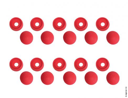 Bolt Cap Set (10 Stück) - Rot