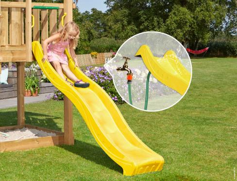 Rutsche mit Wasserschlauchanschluss • Wavy Star XL Gelb